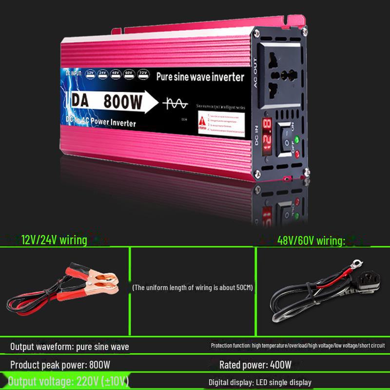 

Автомобильный инвертор высокой мощности с чистой синусоидой: Солнечный преобразователь 12В-72В в 220В