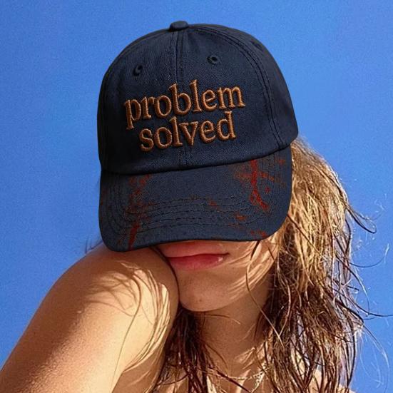 Dark Blood Stain Print Baseball Hat Unisex Sun Protection Wide Brim Baseball Hat Halloween Party Costume Accessory