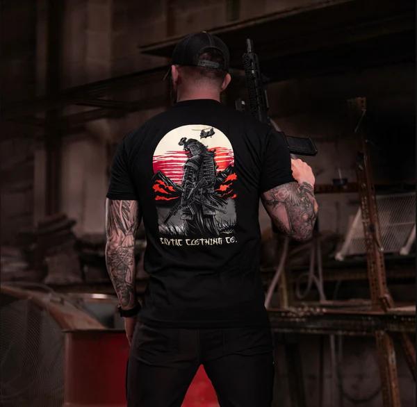 Bushi harter Kerl Militärisch Taktisch Lässig T-Shirt Luxusmarke Herren und Damen Oberteil