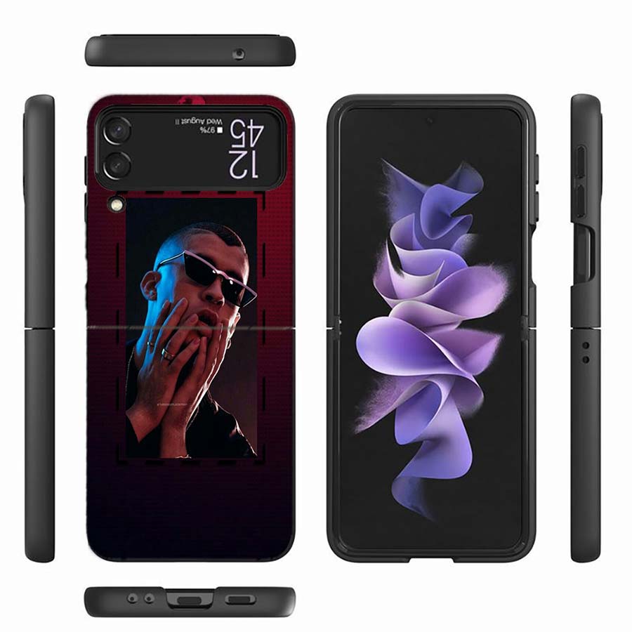 

B-Bad B-Bunny Phone Case For Samsung Z Flip 6 7 5G Z Flip 5 Galaxy Z Flip 3 4 5G ZFlip Shockproof Hard Cover TPU PC Coque Capa S Galaxy Z Flip