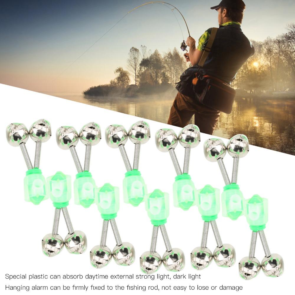 50PCS Twin Spiral Fishing Rod Bell Reusable Lightweight Fish Bite Bait Alarm Bell 5cm Fishing Rod Alarm Bell Outdoor Fishing