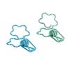 100 Pcs  Clips Hollow Cute Flower Shape Sturdy Metal Small  Clips for Office Documents A