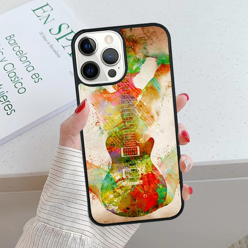 Guitar Bass Rock Strings Phone Case cover For iPhone 17 Air 15 16 16e 14 13 Pro Max Coque 12 11 Pro Max For Apple PLUS fundas