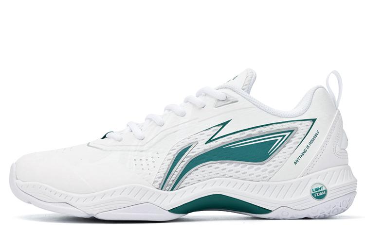 Li Ning Saga 3LITE ПУ, Текстиль Нескользящие, Износостойкие, Дышащие Покрытие Низкие Бадминтонные Кроссовки Унисекс AYZT003-4 40
