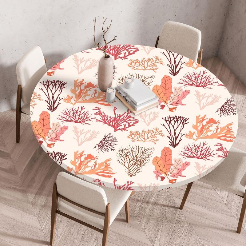 

Водонепроницаемая Круглая Скатерть с Рисунком, Защита от Грязи, Термостойкое Покрытие для Обеденного Стола, Пылезащитный Протектор для Кофейного Стола, Декор для Дома 60cm