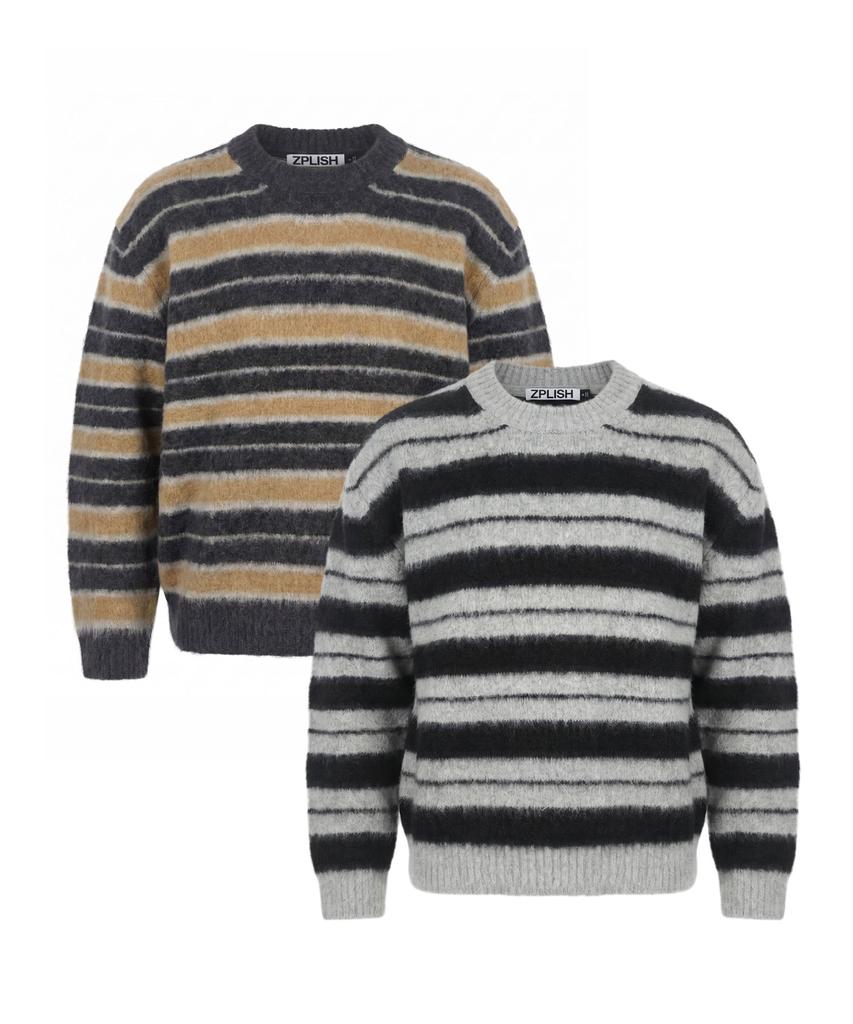 ZPLISH Mohair Striped Sweater 2 Colors