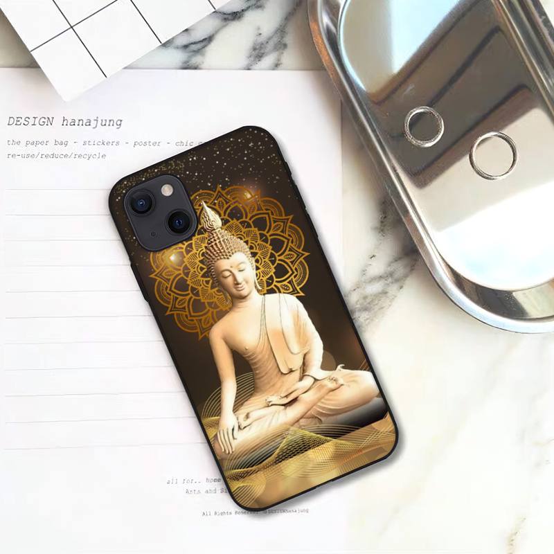 

Чехол для телефона с изображением индийского Будды для iPhone 11 12 Mini 13 14 Pro XS Max X 8 7 6s Plus 5 SE XR Shell iPhone11