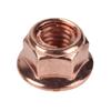 50pcs Copper Exhaust Nuts M8 SW13 Copper-plated Head Stud Lock Nuts Copper Bolt Screw Bolt Screw Turbo Exhaust Stud Hex