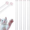 Leinuosen 4 Pairs Cat Paw Chopsticks Pink Paw Prints Reble Non Slip Cute Grip Eating Chopstick with Cat Design Gift for Kitty Themed Party Favors