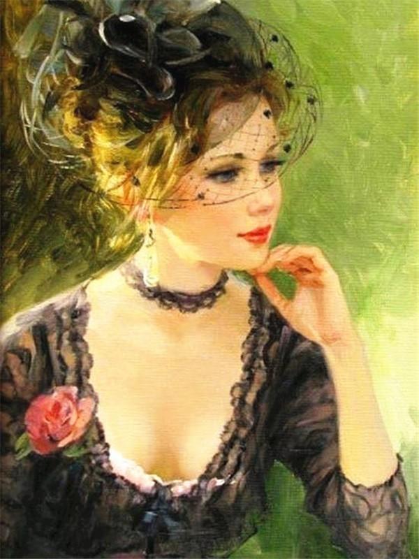 Elegant Woman Diamond Painting Tool Indoor Painting Picture Diamond 5d Fast Delivery Mosaic Embroidery Full Art