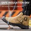 Fashion High Top Safety Shoes Man Steel Toe Work Shoes Protective Work Safety Boots for Men Women Non-slip Suede Leather Welder Shoes
