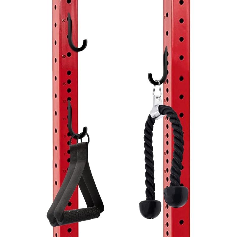 High Strengths J Hook For Power Rack 100kg Weight Capacity Without Tool Installation For Fitness Training Home Gym Use