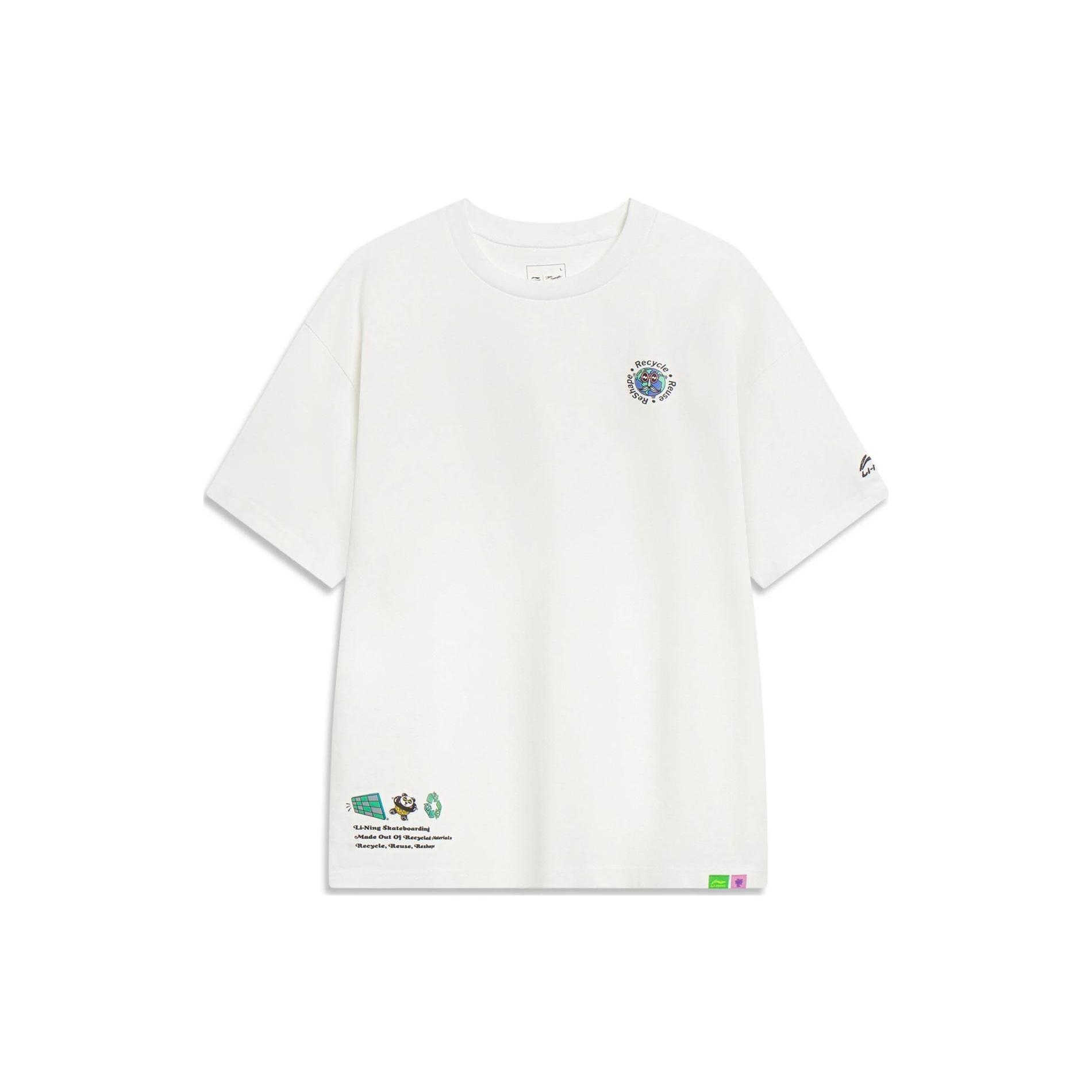 Li-Ning x Steven Harrington Cartoon Graphic T-shirt  White  Men s AHST077-2 L