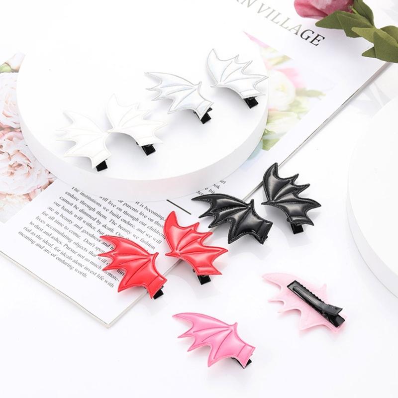 Bat Hair Clips 1Pair Hairpin Household Party Background Decoration Supplies for Teenage Girl Costume Cosplay