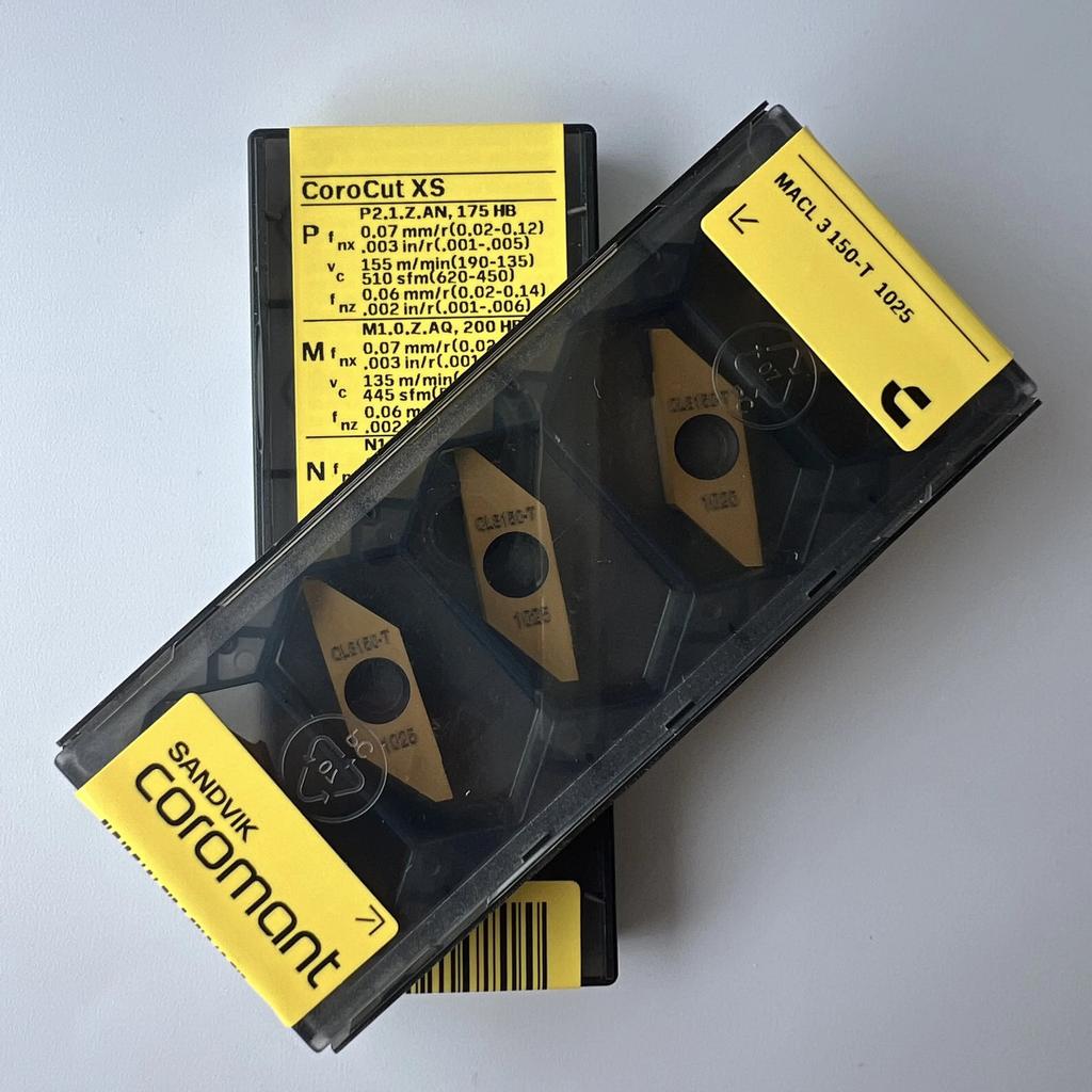 SANDVIK / MACL3150-T 1025 / Industrial indexable Carbide Inserts 10 Pcs