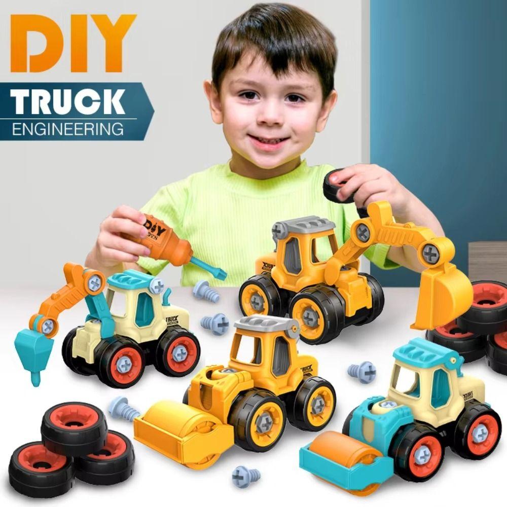 Children Gits Nut Assembly Puzzle Toy Removable Engineering Vehicle  Children's Toy