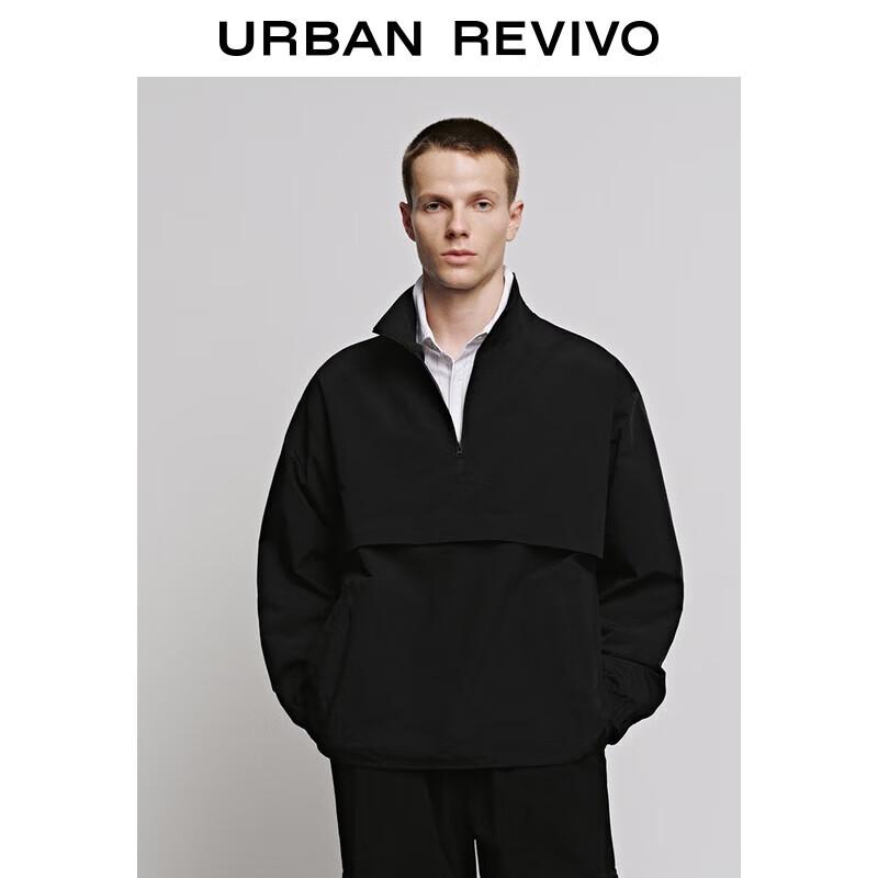 UR 2025 Fall Men s Casual Stand-Collar Zipper Loose Overshirt S(XS-S)