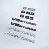 2017 Flat Letters G63 G65 V8 Biturbo V12 Biturbo Emblem for Mercedes Benz AMG W463 Car Side Fender Trunk Nameplate Logo Sticker AV1