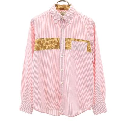 Green Label Relaxing Long Sleeve Button Down Shirt M Pink Men's Used