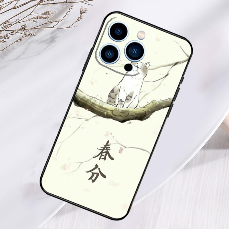 Japanese Cat Culture Aesthetic Art Phone Case For iPhone 17 Pro Max 15 14 13 12 11 16 Pro Max Plus 12 13 Mini 16e 17 Air Cover