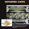 7 Inch Square-Shaped Headlight 45W With Aperture And Angel Eyes Dual Color For Off-road Trucks Near Far Vision Headlights