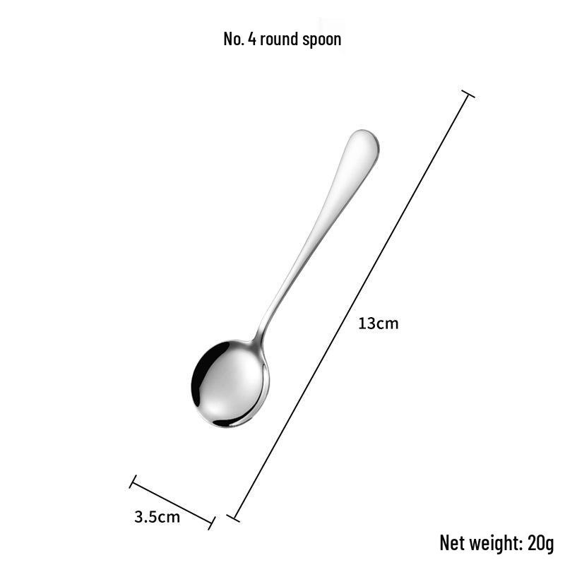 1010 Stainless Steel Cutlery Set: Long-Handle Fork, Soup & Dessert Spoon