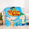 1pc, Disney Phineas and Ferb Blanket Soft Throw for Room Decor, Perfect Gift for Family and Friend, Family-Friendly Design, Suitable for