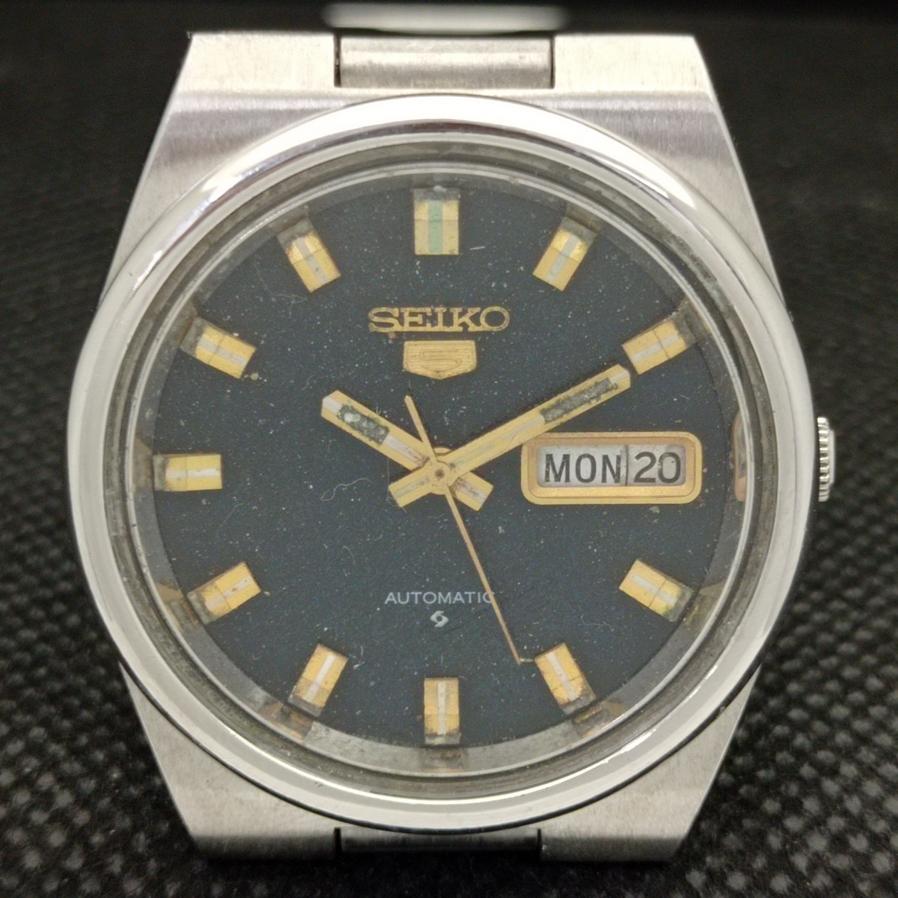 USED SEIKO 5 JAPAN MENS OLD AUTOMATIC ORIGINAL DIAL WATCH A416141-2 R10621f-a416141