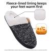 Dark Colored Fur Slippers for Women, Autumn and Winter Indoor Cotton Slippers for Home Warmth, Thick Soled Slippers for Men