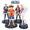 Colored Luffy Zoro Sanji Uta One Piece Film Red Figure Cake Topper Xmas Gifts