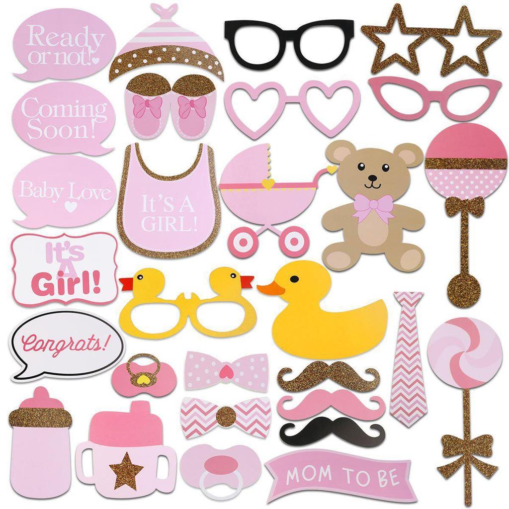 Babyparty-Foto-Requisiten: Schnurrbart-Dekor für Jungen- und Mädchen-1. Geburtstag