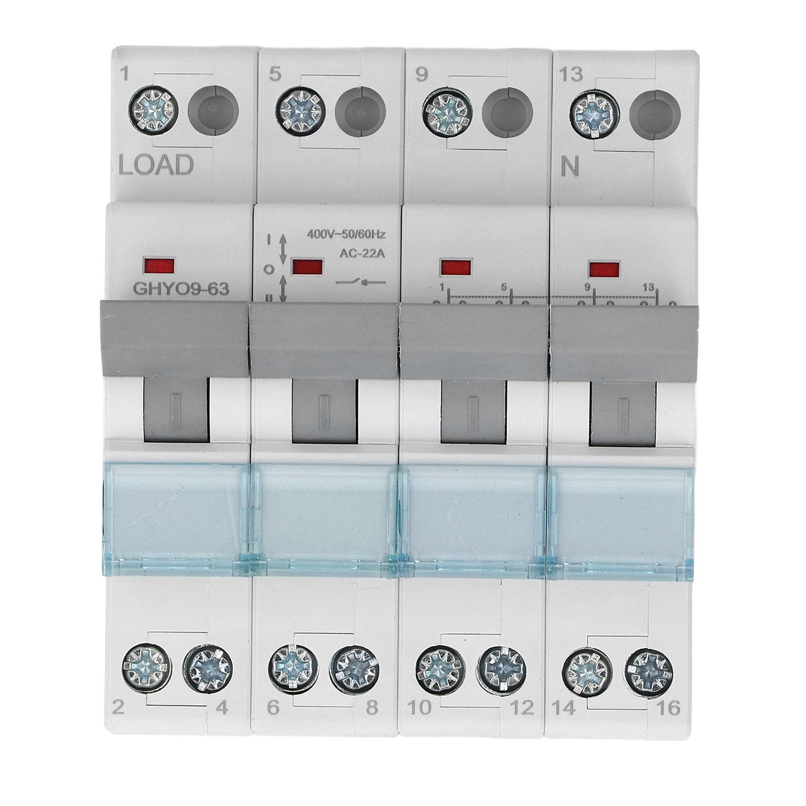 

Manual Transfer , Dual Power Manual Transfer Isolator Power Interlock , DIN Rail Mount RV Transfer for RV, Generator