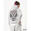 American Style Personalized Pattern Printed Men's and Women's Zipper Hoodie, Loose and Casual Zipper Sweater