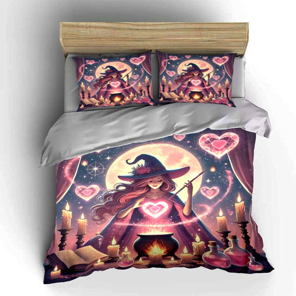 Magical Witchcraft Ritual Setup Kid'S And Adults' Bedroom Decor, Exquisite Three-Piece Bedding Set Gift