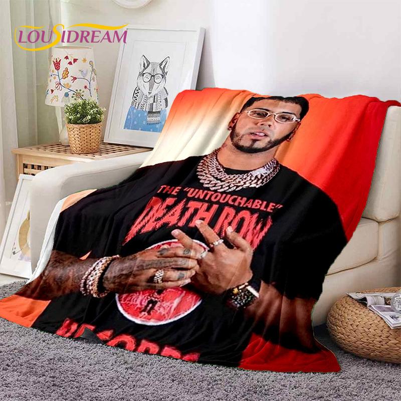 3D Free Anuel AA Rapper Hip Hop Singer Soft Flannel Blankets,Throw Blanket Comfortable Blanket for Picnic Beds Sofa Home Bedroom
