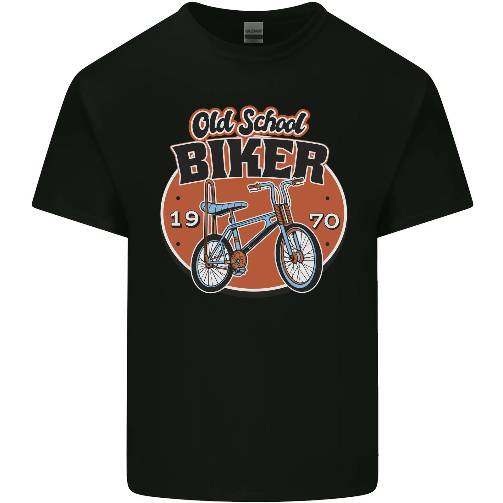 

Old School Biker Bicycle Chopper Cycling Kids T-Shirt Childrens M