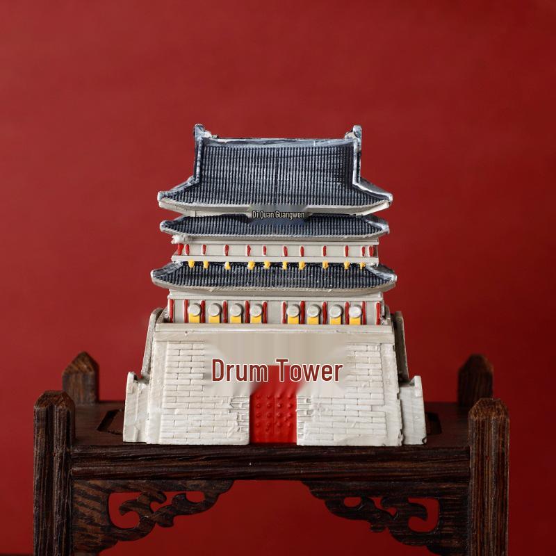 

Gulou Ancient Architecture 3D Souvenir Magnet with Light