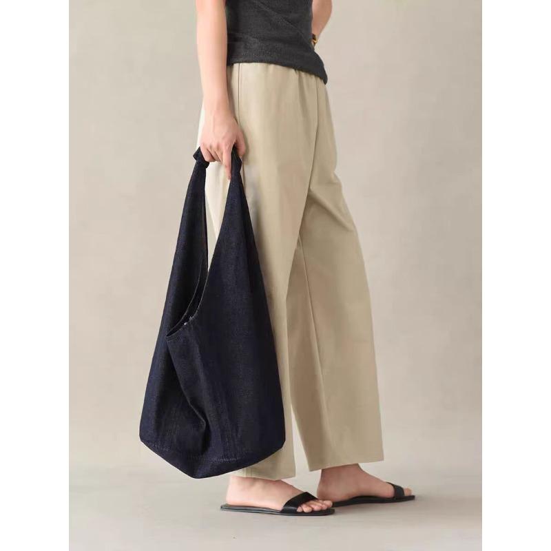 

Active dyed bamboo joint texture large-capacity profile denim bag portable shoulder bag casual large-capacity backpack bag