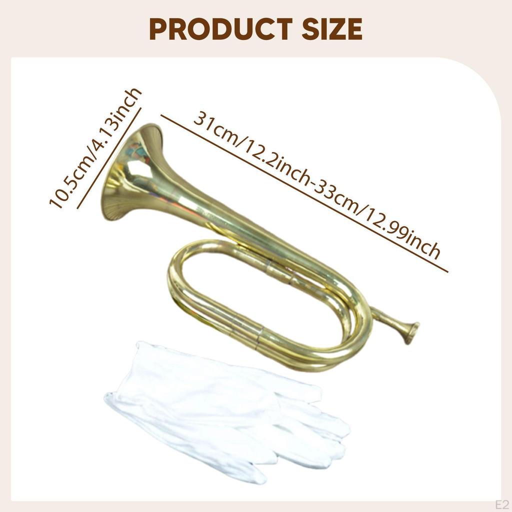 Trumpet Bugle Cavalry Blowing Musical Instrument Brass for Orchestra School Band
