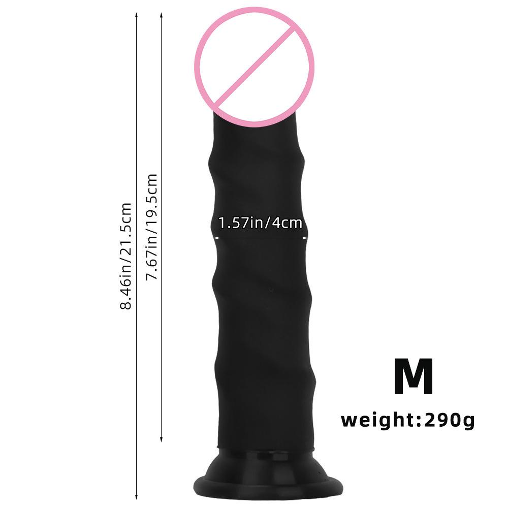 Liquid Silicone Super Large Black Mushroom Head Super Long Thick Imitation Real and Fake Large Penis Anal Plug Toy Fake Vagina Anus Chrysanthemum