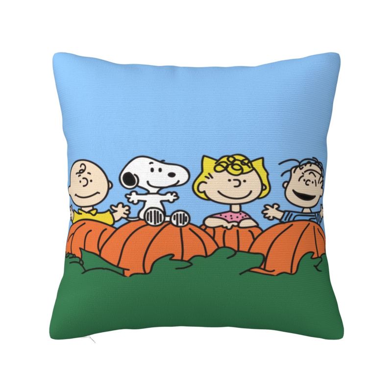 Benutzerdefinierter S-Snoopys Halloween Kürbis Kissenbezug Luxuriöser Kissenbezug Quadratischer Kissenbezug