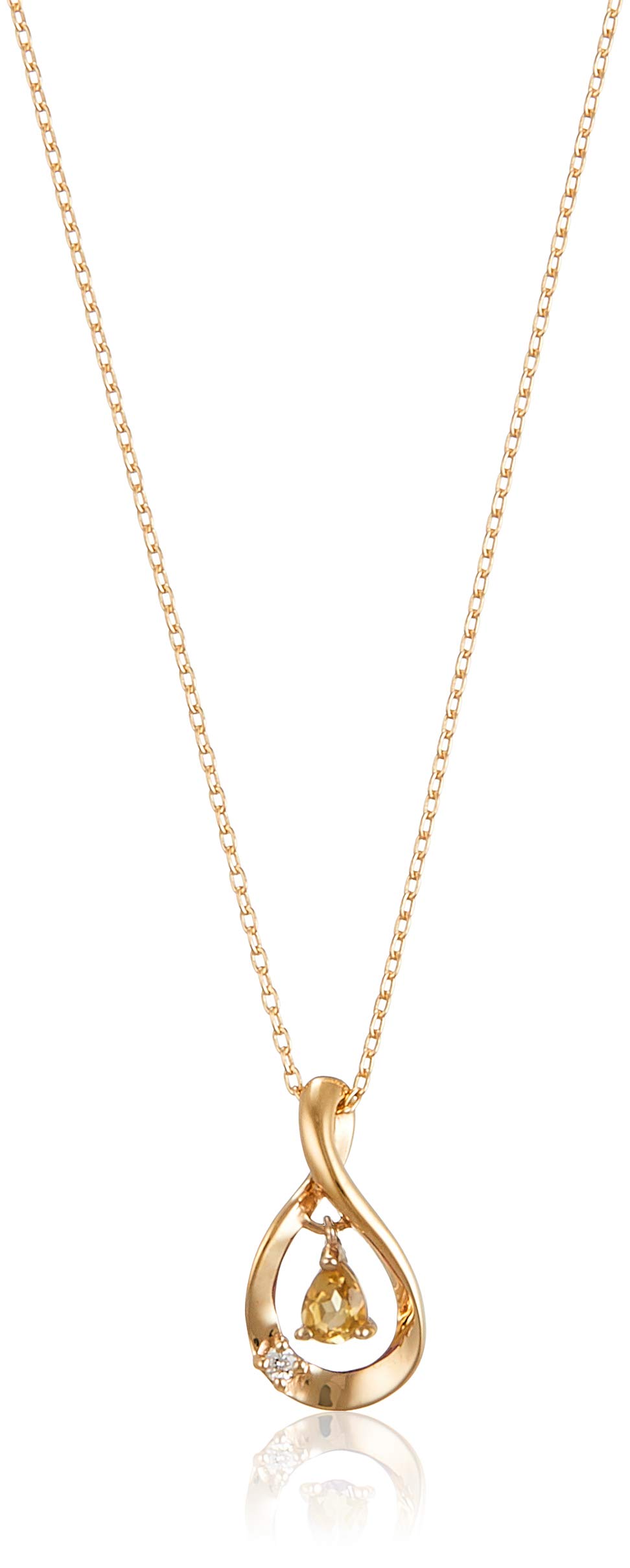 

WISP K10 yellow gold birthday pendant citrine FPCWP 21674 necklace,