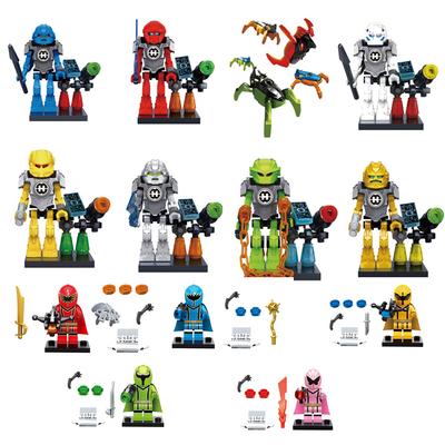 HeroSeries Dinosauří Tým Stavebnice Žlutí Zelení Vojáci Červený Bojovník Mocné Akční Figurky Hračky Dětské Dárky