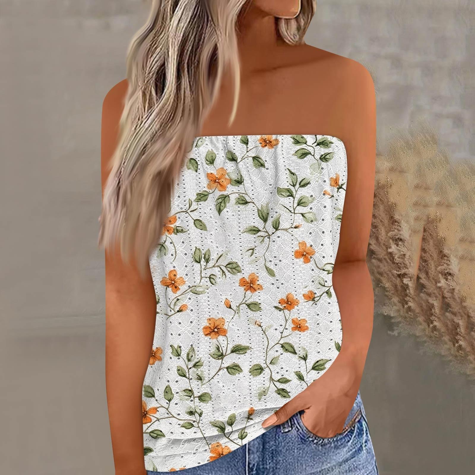 

Кроп-топи для жінок сексуальний камзол майка літній топ-труба без рукавів з принтом майка жилет XL помаранчевий