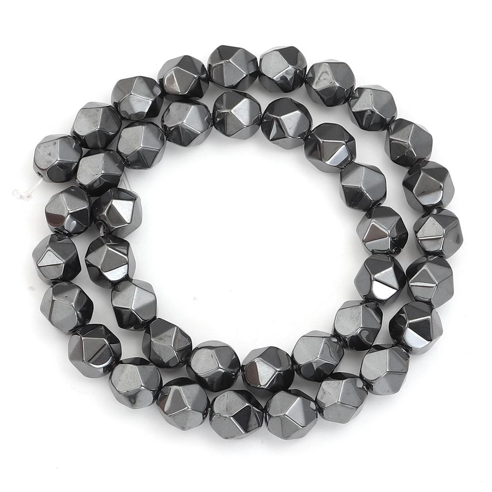 2-10mm Natural Hematite Stone Beads Black Faceted Loose Spacer Beads For Jewelry Making DIY Crafts Bracelet Necklace Accessories