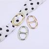 Luxury Silk Scarf and Shawl Buckle: Elegant D-Ring and Knot Design Accessories