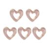 Set of 5 Acrylic Hollow Heart Pendant for DIY Earring Necklace Bracelets Jewelry