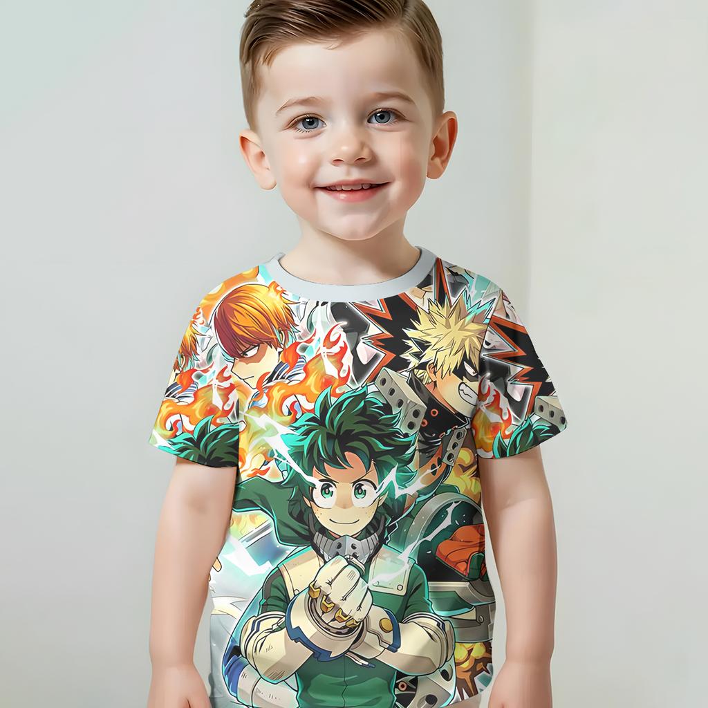 My Hero Academia 3D-Druck Babykleidung Kleidung für Kinder Junge Mädchen Kind T-Shirt Top Shirts