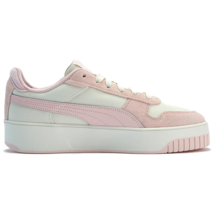 Puma Carina Street Canvas Comfortable Versatile Low-Top Sneakers Women Sneakers White Pink 405812-02