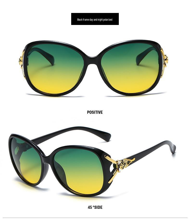 Women's New Fashion Fox Head Color-Changing Sunglasses 8842 - Large Frame